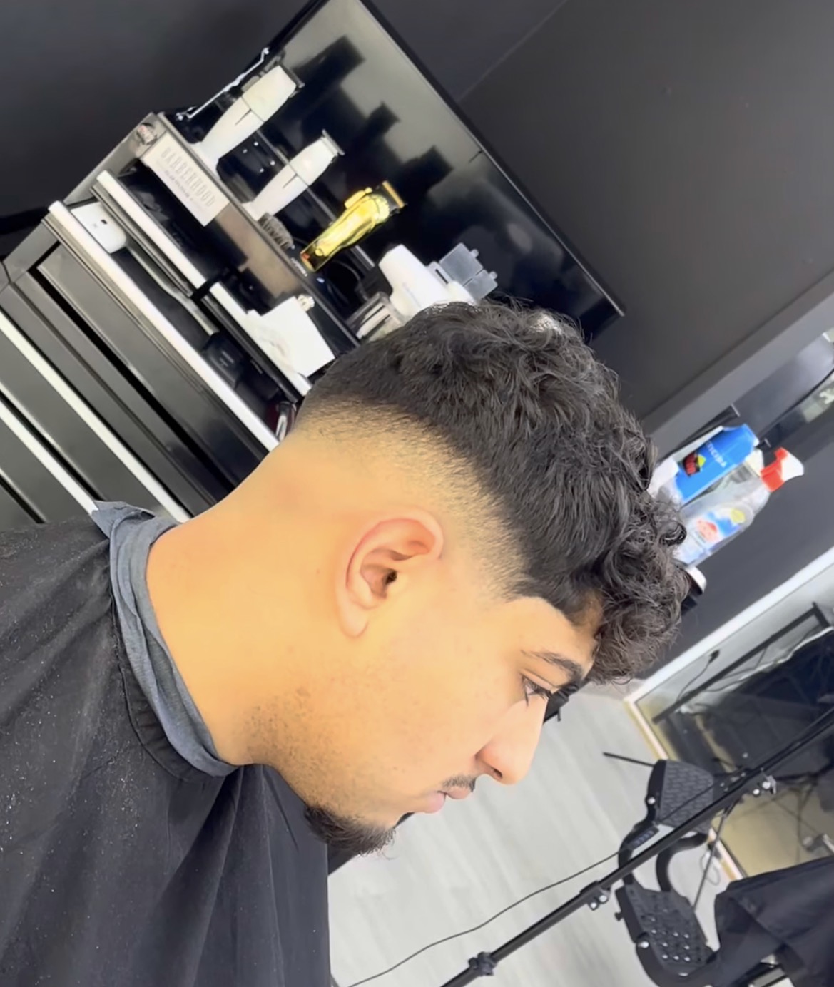 Degradado con rizos definidos
