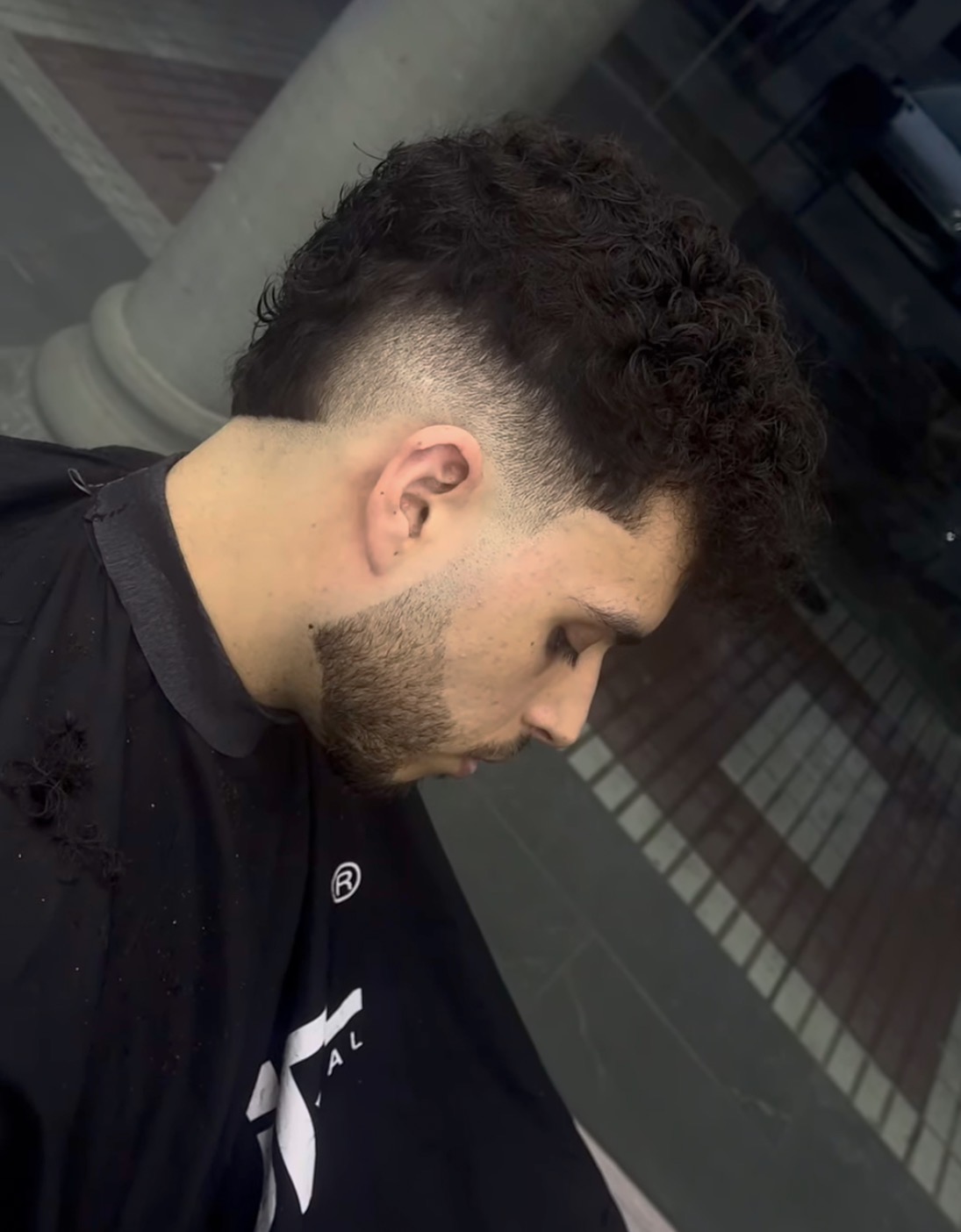 Mullet con degradado y perfilado